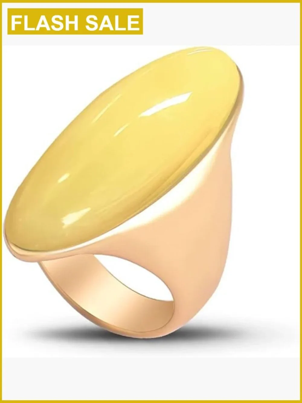 Exaggerated Gemstone Ring Big Eye Shape Stone Chunky Statement Ring Cocktail